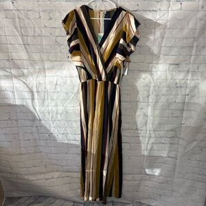 NWT Umgee striped jumpsuit size L